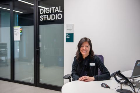 Staff at the Digital Studio desk