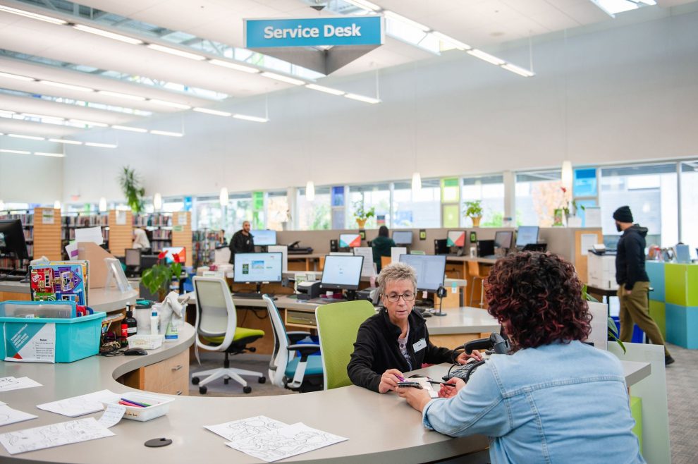 Service desk at Tommy Douglas